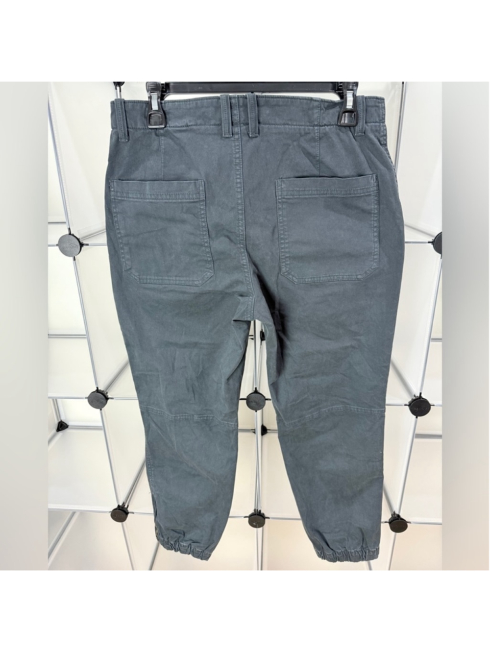 Banana Republic Gray Cotton Blend Chino Jogger Pants Size 8 New - Picture 8 of 9